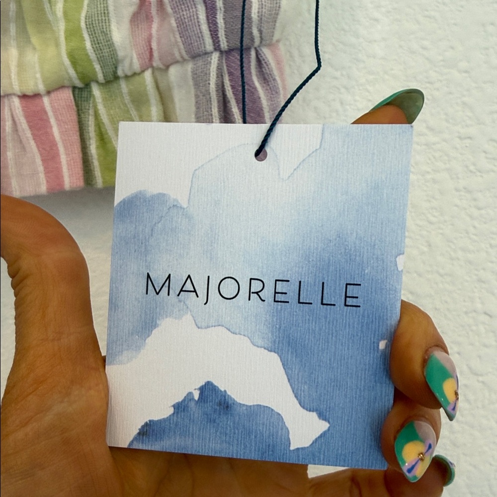 MAJORELLE Pastel Striped Crop Top - Picture 3 of 5